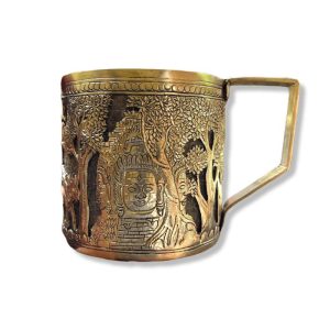 Drinkware | Hand Engraved Solid Brass Mug With Handle – Bayon Temple Drinkware Drinkware