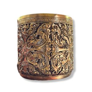 Drinkware | Hand Engraved Solid Brass Mug With Handle – Floral Art Drinkware Drinkware