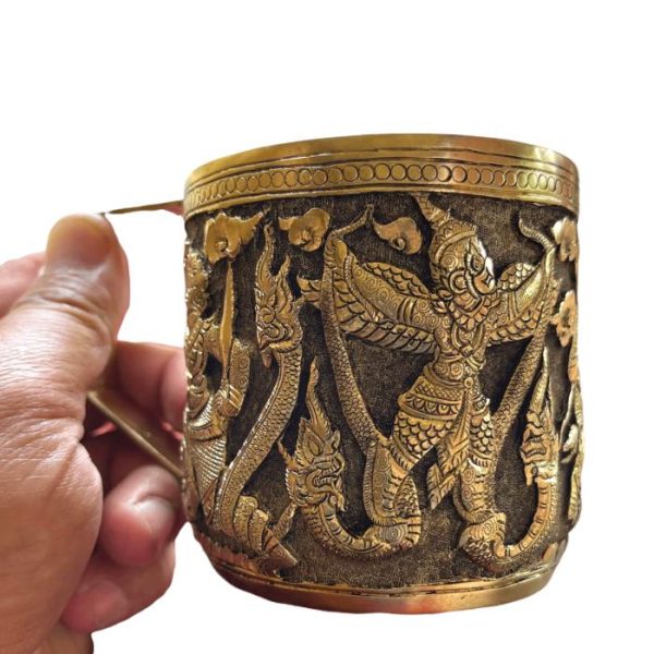 Drinkware | Hand Engraved Solid Brass Mug With Handle – Godly World Drinkware Drinkware