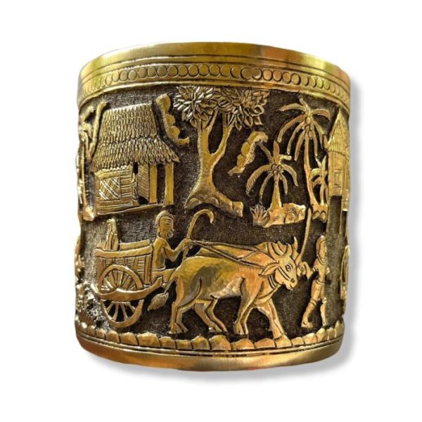 Drinkware | Hand Engraved Solid Brass Mug With Handle – Khmer Rural Drinkware Drinkware