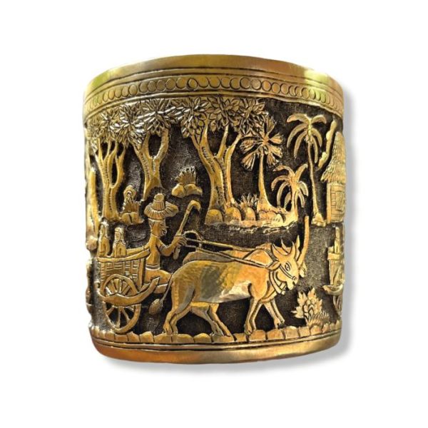 Drinkware | Hand Engraved Solid Brass Mug With Handle – Khmer Rural Drinkware Drinkware