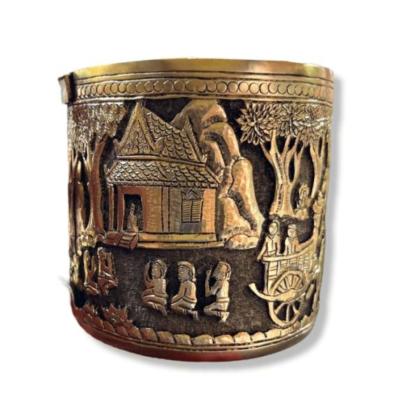 Drinkware | Hand Engraved Solid Brass Mug With Handle – Khmer Rural Drinkware Drinkware