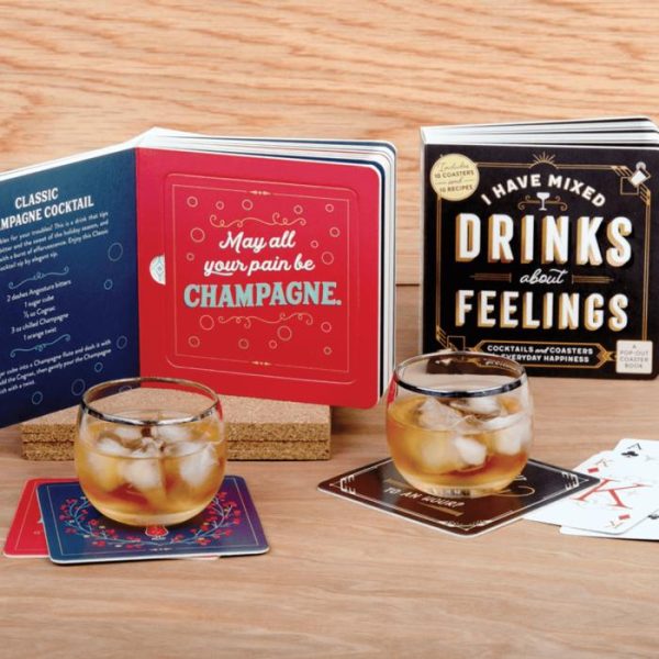 Drinkware | I Have Mixed Drinks About Feelings Coaster Book Drinkware Drinkware