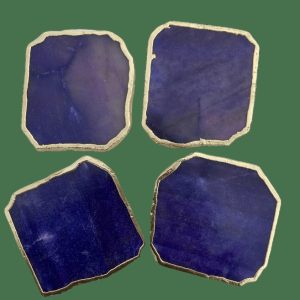 Drinkware | Indigo Agate Aventurine Coaster Set Of 4 Drinkware Drinkware