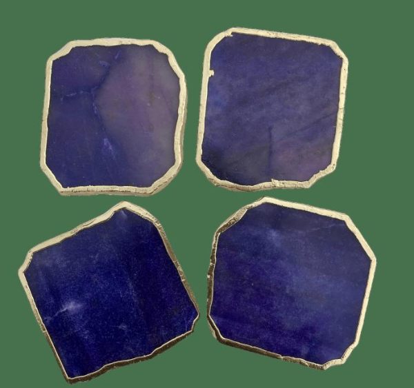 Drinkware | Indigo Agate Aventurine Coaster Set Of 4 Drinkware Drinkware