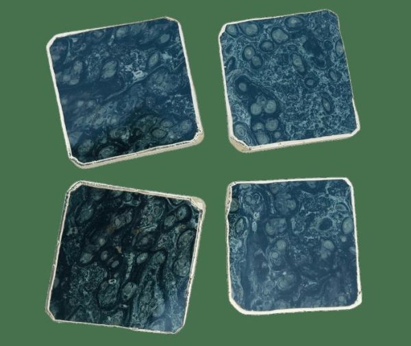 Drinkware | Kambaba Jasper Gemstone Coaster Set Of 4 Drinkware Drinkware