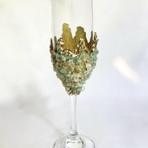 Drinkware | Light Green Quartz Champagne Glass – Set Of 2 Drinkware Drinkware