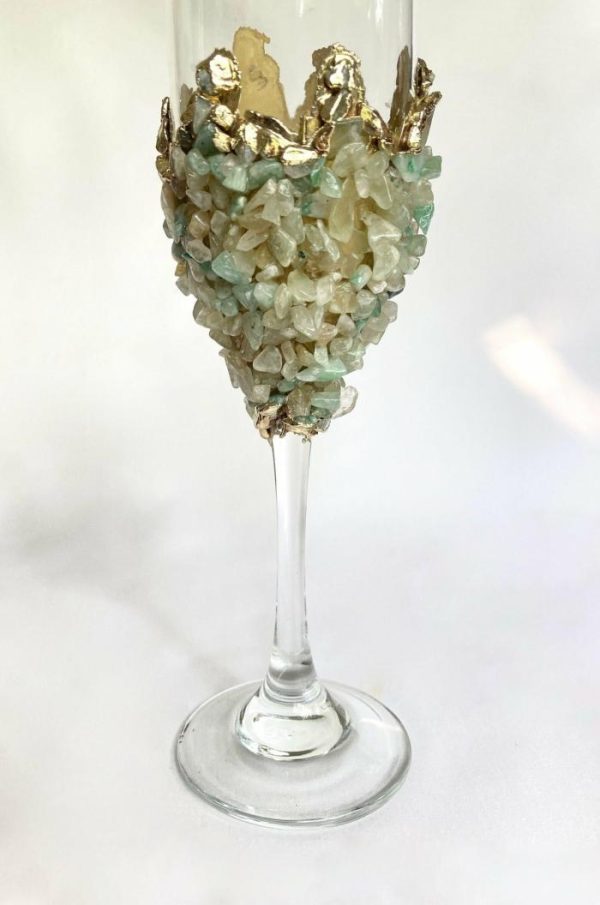 Drinkware | Light Green Quartz Champagne Glass – Set Of 2 Drinkware Drinkware