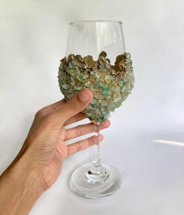 Drinkware | Light Green Quartz Wine Glass – Set Of 2 Drinkware Drinkware