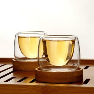 Drinkware | Maiko Set Of 6 Coffee Cups With Bamboo Base Drinkware Drinkware