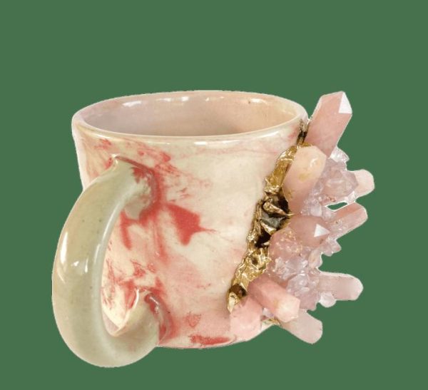 Drinkware | Pink Quartz Marbled Ceramic Coffee Mug – Set Of 2 Drinkware Drinkware