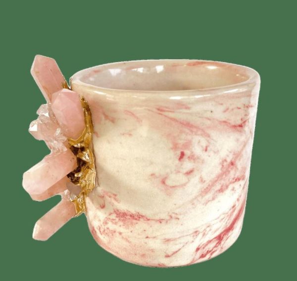 Drinkware | Pink Quartz Marbled Ceramic Coffee Mug – Set Of 2 Drinkware Drinkware