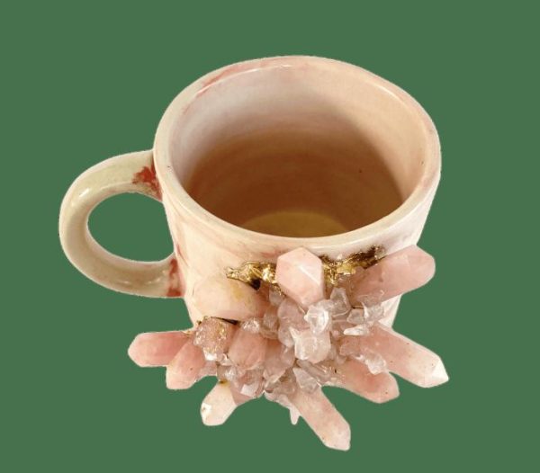 Drinkware | Pink Quartz Marbled Ceramic Coffee Mug – Set Of 2 Drinkware Drinkware