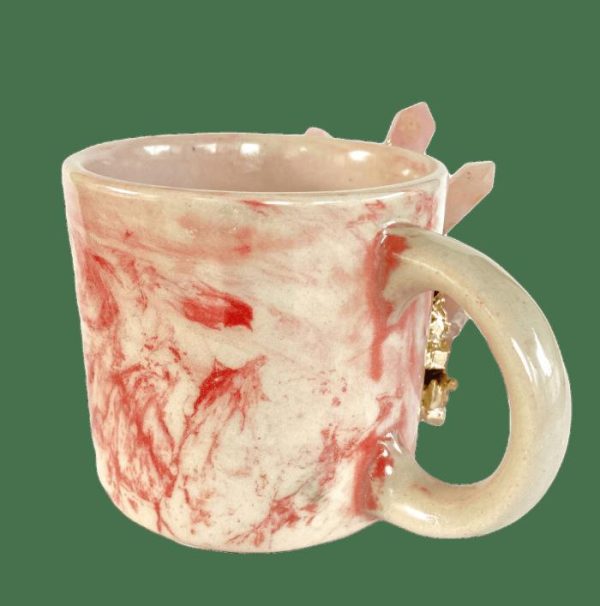 Drinkware | Pink Quartz Marbled Ceramic Coffee Mug – Set Of 2 Drinkware Drinkware