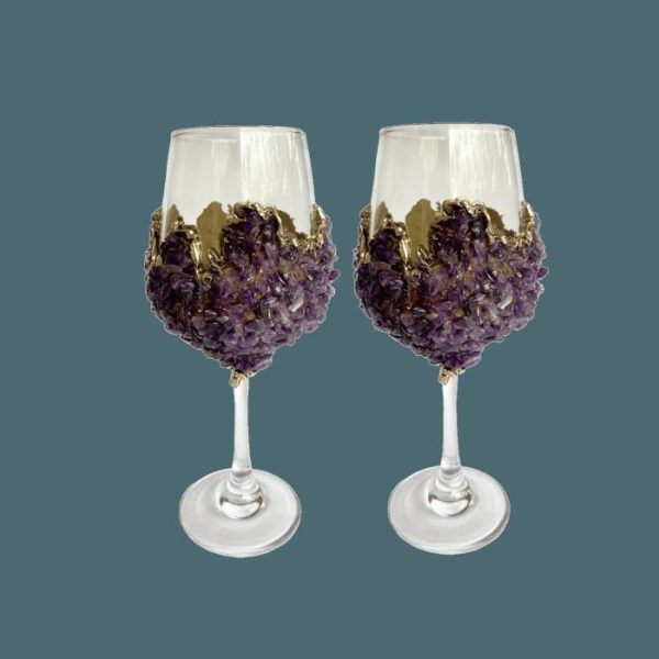 Drinkware | Purple Quartz Wine Glass – Set Of 2 Drinkware Drinkware