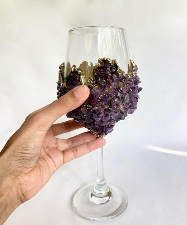 Drinkware | Purple Quartz Wine Glass – Set Of 2 Drinkware Drinkware