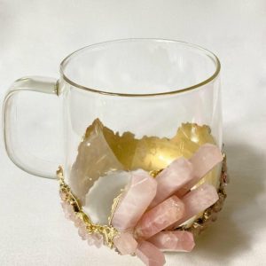 Drinkware | Rose Quartz Glass Coffee Mug With Handle – Set Of 2 Drinkware Drinkware