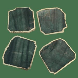 Drinkware | Sage Green Agate Aventurine Coasters Set Of 4 Drinkware Drinkware