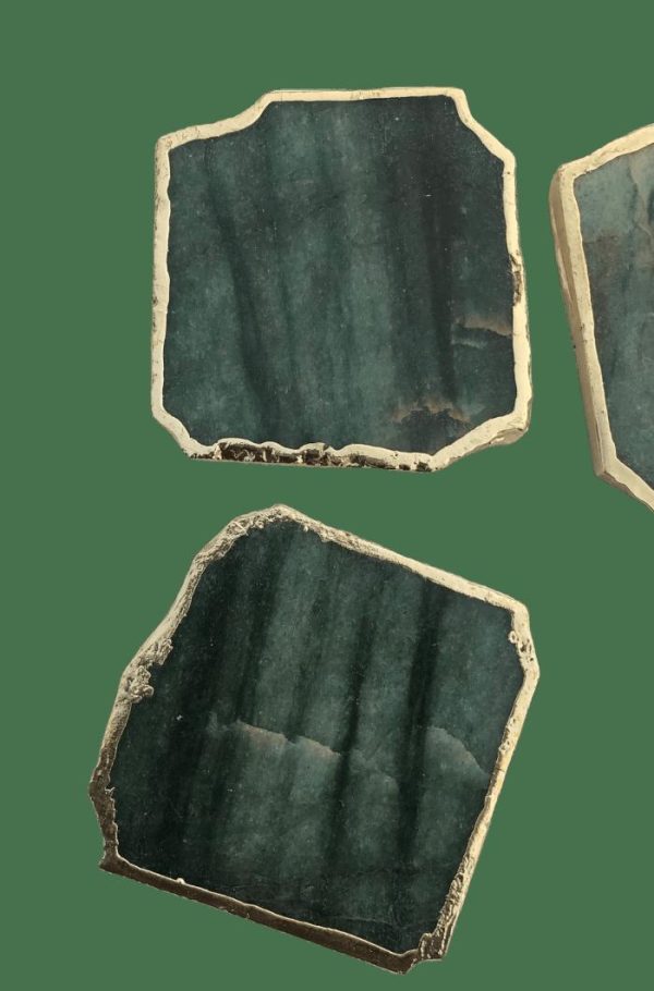 Drinkware | Sage Green Agate Aventurine Coasters Set Of 4 Drinkware Drinkware