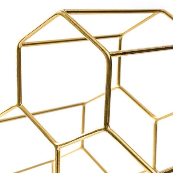 Drinkware | Serein Decor Gold Honeycomb Wine Bottle Rack Drinkware Drinkware