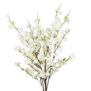 Flora & Plants | 41" Faux Cherry Blossom Stems – 4 Branches Decor Flora & Plants