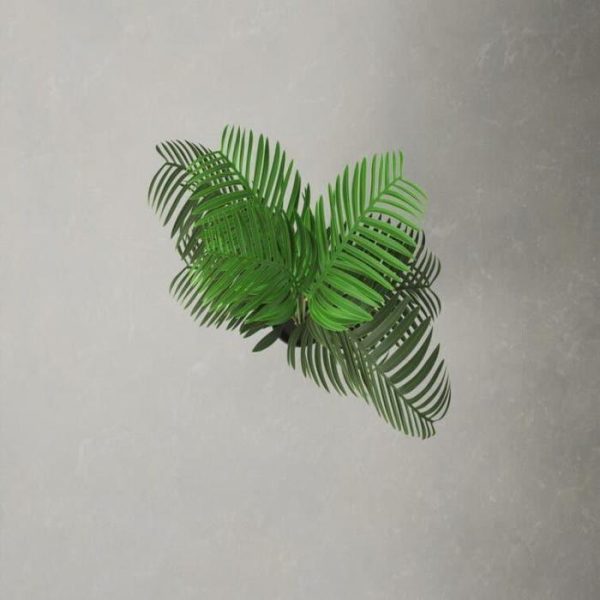 Flora & Plants | Faux Green Palm Tree In Pot, 56" H x 32" W x 32" D Decor Flora & Plants