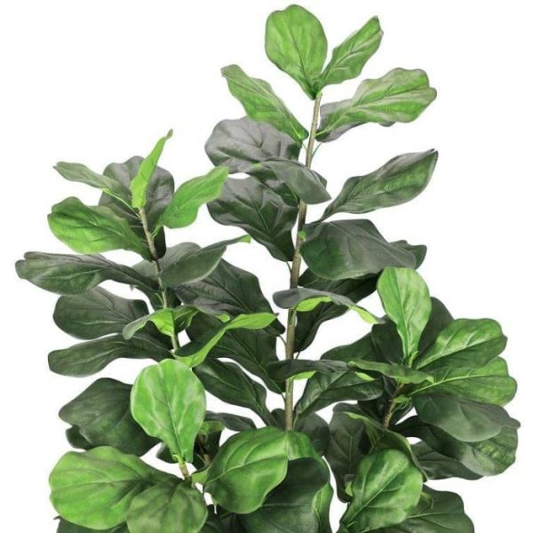 Flora & Plants | Artificial Fiddle Leaf Fig Plant In Planter, 72" H x 33" W x 33" D Decor Flora & Plants