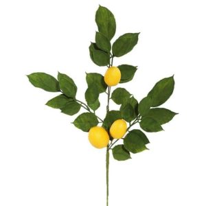 Flora & Plants | 4 – Piece Artificial Lemon Branch Set Decor Flora & Plants