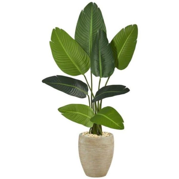 Flora & Plants | Artificial Banana Leaf Tree In Planter Decor Flora & Plants