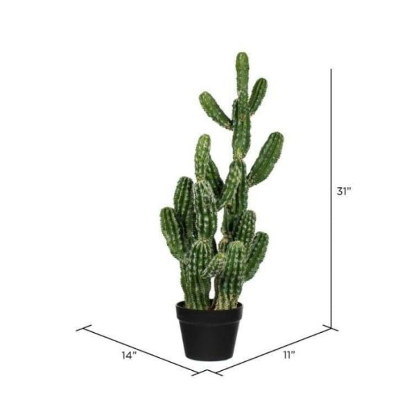 Flora & Plants | Artificial Cactus Plant In Pot Decor Flora & Plants