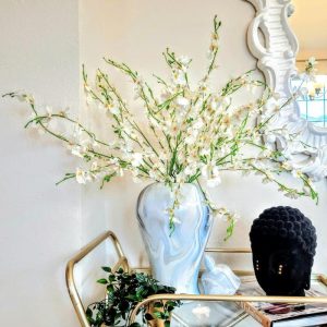 Flora & Plants | Faux White Orchid Stems Decor Flora & Plants