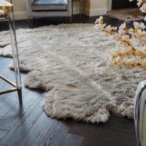 Fur Rugs | 6′ X 9′ Artificial Wool Faux Fur Rug – Gray, 6′ x 9′ Fur Rugs Fur Rugs