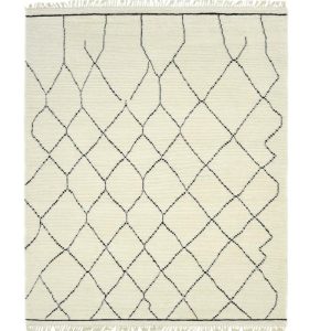 Hand Knotted Rugs | Classic Moroccan Hand Spun Wool Hand Knotted Area Rug, 3′ x 5′ Hand Knotted Rugs Hand Knotted Rugs