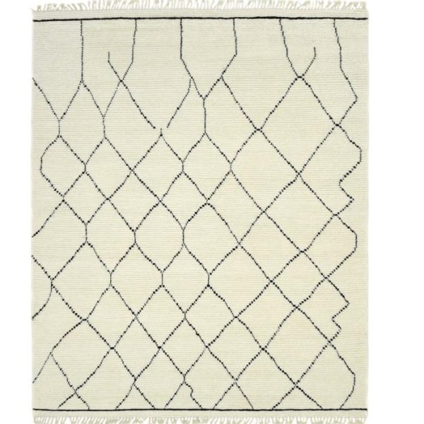 Hand Knotted Rugs | Classic Moroccan Hand Spun Wool Hand Knotted Area Rug, 3′ x 5′ Hand Knotted Rugs Hand Knotted Rugs