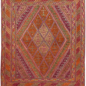 Hand Knotted Rugs | Gilded Citrus Diamonds Hand Knotted Area Rug, 3′ x 5′ Hand Knotted Rugs Hand Knotted Rugs