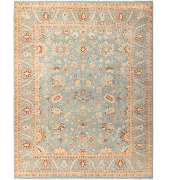 Hand Knotted Rugs | Indigo Natural Lilic Hand Spun Wool Hand Knotted Area Rug, 3′ x 5′ Hand Knotted Rugs Hand Knotted Rugs