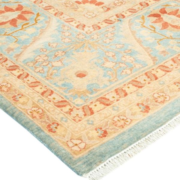 Hand Knotted Rugs | Indigo Natural Lilic Hand Spun Wool Hand Knotted Area Rug, 3′ x 5′ Hand Knotted Rugs Hand Knotted Rugs