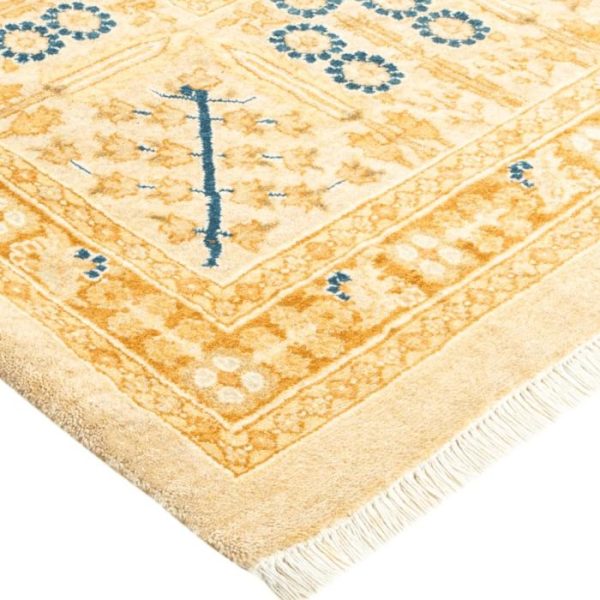 Hand Knotted Rugs | Kasha Flowers Of Lives Hand Spun Wool Hand Knotted Area Rug, 3′ x 5′ Hand Knotted Rugs Hand Knotted Rugs