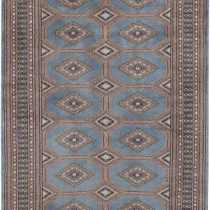 Hand Knotted Rugs | Light Slate Grey Rajastani Hand Knotted Area Rug, 3′ x 5′ Hand Knotted Rugs Hand Knotted Rugs