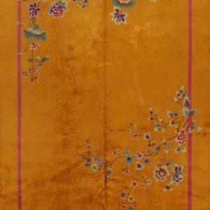 Hand Knotted Rugs | Red Bordered Spring Floral In The Golden Sky Wool Hand Knotted Area Rug, 3′ x 5′ Hand Knotted Rugs Hand Knotted Rugs