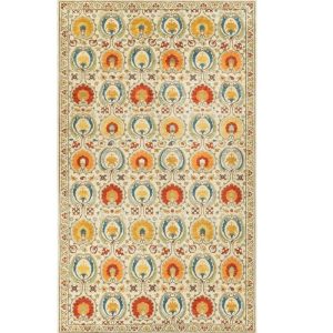 Hand Knotted Rugs | Ruby Adornment Hand Spun Wool Hand Knotted Area Rug, 3′ x 5′ Hand Knotted Rugs Hand Knotted Rugs