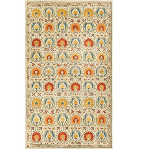 Hand Knotted Rugs | Ruby Adornment Hand Spun Wool Hand Knotted Area Rug, 3′ x 5′ Hand Knotted Rugs Hand Knotted Rugs