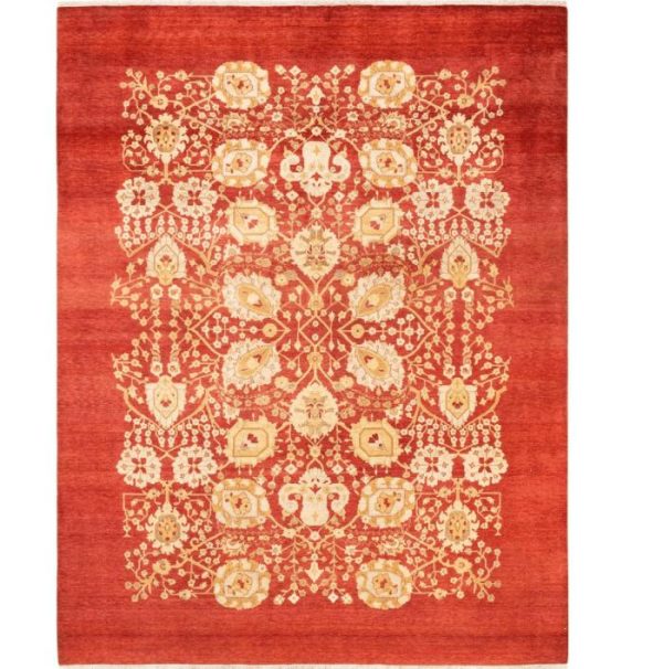 Hand Knotted Rugs | Ruby Flowers Of Lives Hand Spun Wool Hand Knotted Area Rug, 3′ x 5′ Hand Knotted Rugs Hand Knotted Rugs