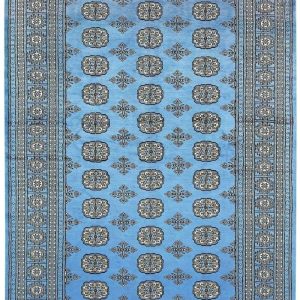 Hand Knotted Rugs | Sky Blue Anirudha Hand Knotted Area Rug, 3′ x 5′ Hand Knotted Rugs Hand Knotted Rugs