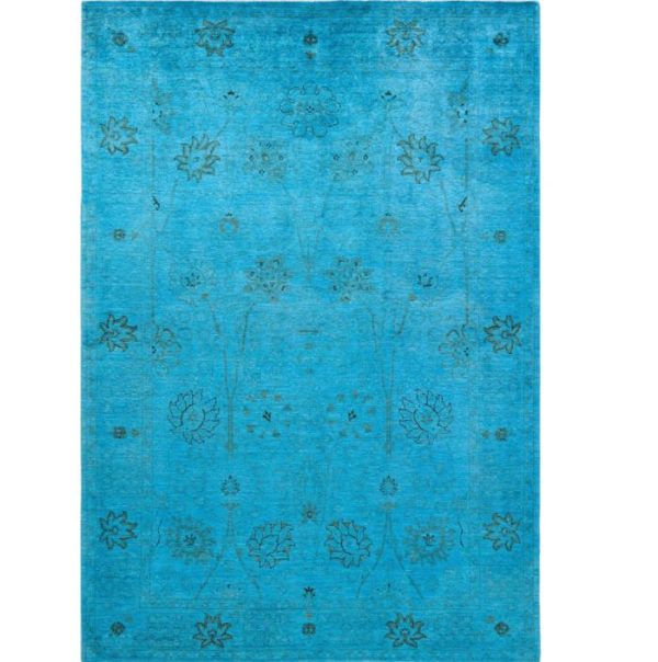 Hand Knotted Rugs | Subtle Floral Sky Hand Spun Wool Hand Knotted Area Rug, 3′ x 5′ Hand Knotted Rugs Hand Knotted Rugs