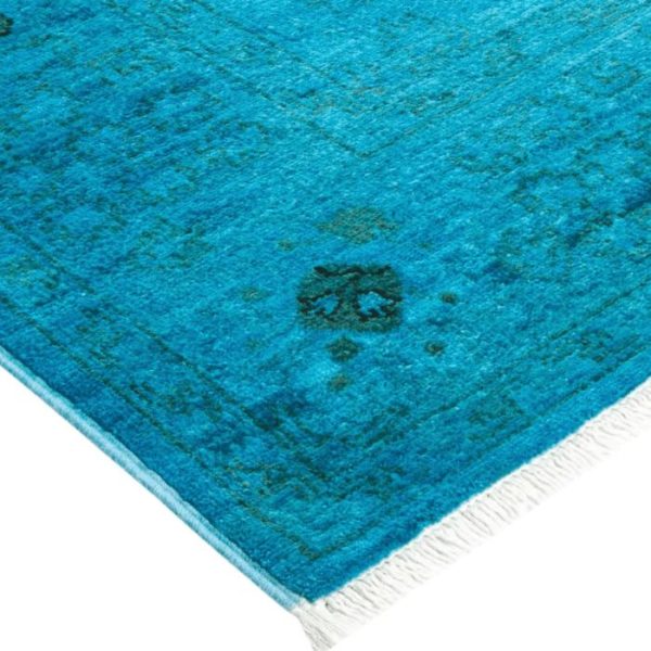 Hand Knotted Rugs | Subtle Floral Sky Hand Spun Wool Hand Knotted Area Rug, 3′ x 5′ Hand Knotted Rugs Hand Knotted Rugs