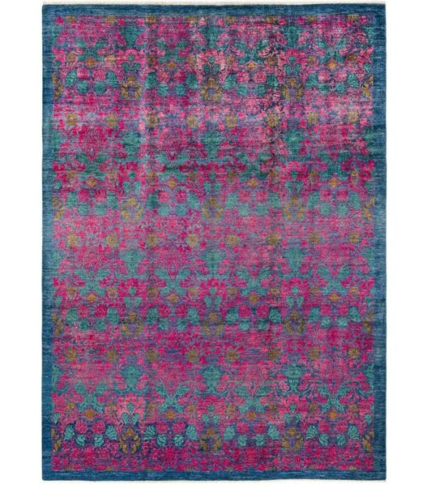 Hand Knotted Rugs | The Brightest Pink Sakada Hand Spun Wool Hand Knotted Area Rug, 3′ x 5′ Hand Knotted Rugs Hand Knotted Rugs