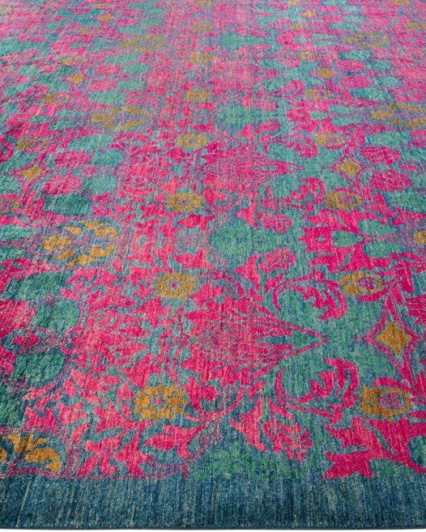 Hand Knotted Rugs | The Brightest Pink Sakada Hand Spun Wool Hand Knotted Area Rug, 3′ x 5′ Hand Knotted Rugs Hand Knotted Rugs