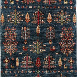 Hand Knotted Rugs | Tibetan Trees Of Life Wool Hand Knotted Area Rug, 3′ x 5′ Hand Knotted Rugs Hand Knotted Rugs