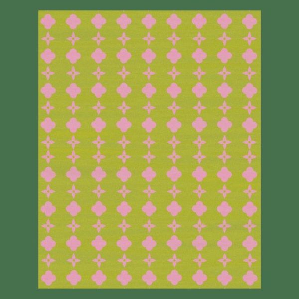 Hand Tufted Wool Rugs | 1001 Clover Stars Hand Tufted Rug – Cyber Lime, 2′ x 3′ Hand Tufted Wool Rugs Hand Tufted Wool Rugs